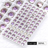 Lanziter 8*8mm 10pcs Kawaii Crystal Nails Art Decoration Rhinestones Parts Glass Claw Hexagon Charms Supplies For