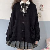 Women Solid Autumn Harajuku Loose Sweaters Student Preppy Sweet Girl Cute Knitwear New All-match Soft Hot Sale