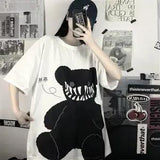 Gray T Shirt Loose Summer Oversize T Shirt Women Harajuku Punk Short Sleeves T-shirts Tops Tee Hip Hop T-Shirt for