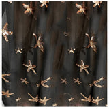 New Multi-Colored Half-High Collar Glide Open Lantern Sleeve Sleeve Chiffon Dress Chiffon
