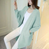 Women Winter Cardigan Long Sweater Autumn Bat Sleeve Knitted Sweater Jacket Long Sleeves Loose Ladies Sweaters Coat New