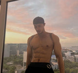 Woherb Sexy Men's T-Shirt Half Vest Top Transparent See-Through Versatile Fishing Net Nightclub Show Grid