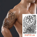 Temporary Tattoo Stickers Scorpion Pyramid Roman Bell Fake Tatto Waterproof Tatoo Back Leg Arm Belly Big Size for Women Men