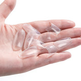 500PCS White Clear V Straight Round End Full Half Acrylic Ballet Coffin French False Nails Tips Fake Toenail Tip
