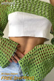 y2k Hollow Out Crop Top Long Sleeve Flared Cover-ups Knitwear 2000s Women Vintage Fairy Grunge Clothes Streetwear-Outfit