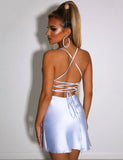 Lace-Up Back Strap Short Party