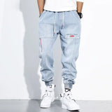 New Hip Hop Harem Jeans Pants Men Loose Joggers Denim Casual Sweatpants Korea Ankle Length Trousers