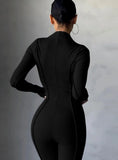 Sexy Joint Round Neck Long Sleeve Sim Fit