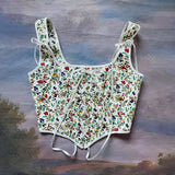 Strawberry Berry French Court After Strapped Corset Retro Bouquet Of Fish Bone