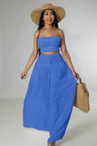 Casual Crop Top And Loose Pant Two Piece