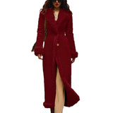 Autumn And Winter Thick Women's Coat Wish Lengths Warm Coat Large Anti-Freeze Cotton