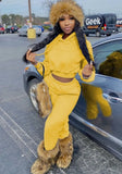 Fall Causal Pocket Long Sleeve Hoodies And Pant Matching