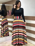 Summer New Summer Bohemia Flower Print O Neck Short Sleeve Women's Maxi Dress Fashion Patchwork Ladies Long Dress