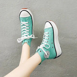 Shoes Women Trainers Women High Top Sneaker Lady Autumn Female Footwear Breathable Girl White Black Sneakers QW-62