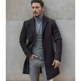 Men's Wool Coat British Wind Autumn And Winter Thicker, The Long Wind Coat In The Long-Colored Multi-Code Can Be