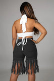 Fringed Ripped Jeans