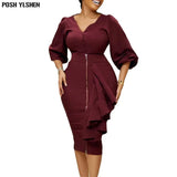 Piece Skirt Set Women Tracksuit Autumn Clothes African Dresses for Women 2023 Elegant Party Tops Ruffles Skirts Suit Outfits-Outfit