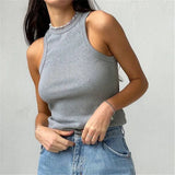 Woherb Summer New Slim Short Sexy Slim Vest-Outfit