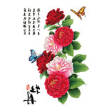 Pink Bloom Rose Water Transfer Fake Tattoo Stickers Women Body Chest Art Temporary Waist Bracelet Flash Tatoos Flower For