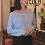 And Winter Lazy Style Retro Round Collar Collar Loose Horse Hair Pure Color Wear Inside And Thicken Sweater Female