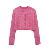 And Winter New Textured Short Knitted Coat 4331168 Miniskirt 4331169-Outfit