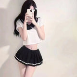 Sex Lingerie Sexy Jk Uniform Student Girl Dress Hot Performance Suit Sailor Suit 100 Folded Skirt Dress