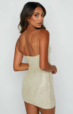 Woherb Sexy Sequins Straps Sleeveless Mini Dress 1127-0-Outfit