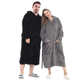 Women Hoodies Blanket With Sleeve Long Sweatshirt Oversize Hoodie Ladies Pullover Fannel Plaid Sweat Warm Fleece Robe