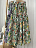 Spring Stitching Jacquard Floral Embroidery Mid-length A-line Skirt Women's High Waist Chic Elegant Skirt QT1676-Outfit