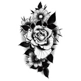 Waterproof Temporary Tattoo Stickers Black Somnus Flower Plant Small Size Tatto Flash Tatoo Fake Tattoos for Man Kid Girl