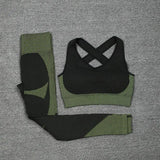 Piece Set Tracksuit Women Zipper Workout Long-sleeve Crop Top Tight Leggings Women Fitness Seamless