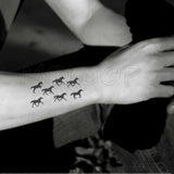 Water Transfer Tattoo Sexy Running Horse Anime Tattoo Body Art Waterproof Temporary Fake Flash Tattoo for Man Woman