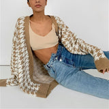 V Neck Oversized Cardigan for Women 2021 Autumn Winter Fashion Long Sleeve Knitted Casual Women's Cardigans
