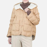 2022 New Winter Hooded Light Puffer Jacket Women Solid Color Versatile Portable Parka 90 White Duck Down Short Warm