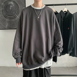 Hoodies Sweatshirt Mens Black White Hip Hop Punk Pullover Streetwear Casual Fashion Clothes Mens Oversized Korean