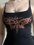 Y2K Butterfly Print Slim Fit Cami