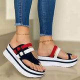 Summer Women Sandals Platform Peep Toe Sandals Slippers Ladies Beach Casual Sandales Buckle Chunky Slides for