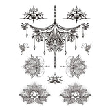 Temporary Tattoo Stickers Sexy Rose Heart-shaped Wreath Fake Tatto Waterproof Tatoo Back Leg Arm Belly Big Size for Women