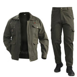 Cotton Military Jacket Cargo Pants Set Man Tactical Camouflage Multicam Combat Uniform Bomber Soft Autumn Outdoor