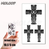 Water Transfer Tattoo Skull Cyclops Pirate Tattoo Body Art Waterproof Temporary Fake Flash Tattoo for Man Woman Kid