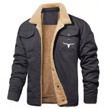 Men's Autumn And Winter New Men's Velvet Cotton Jacket Work Jacket Casual Jacket Men's