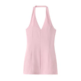 New Spring V-Collar Slim Dress 2744777-Outfit