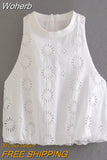 2023 Women Summer 2-Pieces Sets Sweet Solid Embroidery Blouses Tops and Skirts Female Elegant Street Two Suits Clothing-Outfit
