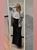 Spring And Autumn New Long-Sleeved T-Shirt Women's Pure Cotton Loose Open Knitted T-Shirt Wine