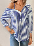 Women's Fashion With Blue Striped