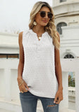 Casual V-neck Sleeveless Solid Chiffon Regular Loose