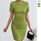 Spring/Summer New Print Sleeveless Elegance Elegance Open-Fork With Dress