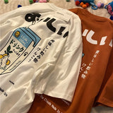 Japanese Woman Tshirts Oversized Kawaii Short Sleeves Summer T-shirts Grunge Aesthetic O-Neck Tokyo Women Clothes Y2k T