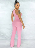 Halter Strings Crop Top and Pants Two Piece
