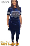 African Dresses for Women 2 Piece Set Dashiki Diamonds Dress Pants African Clothes Bazin Riche Famous Suit Vetement Femme-Outfit